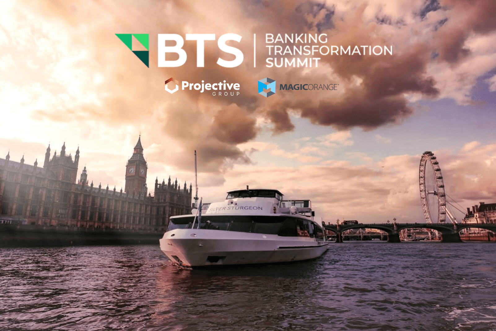 Champagne Sunset Sail - Join our commute post Banking Transformation Summit Projective Group blogpost cover