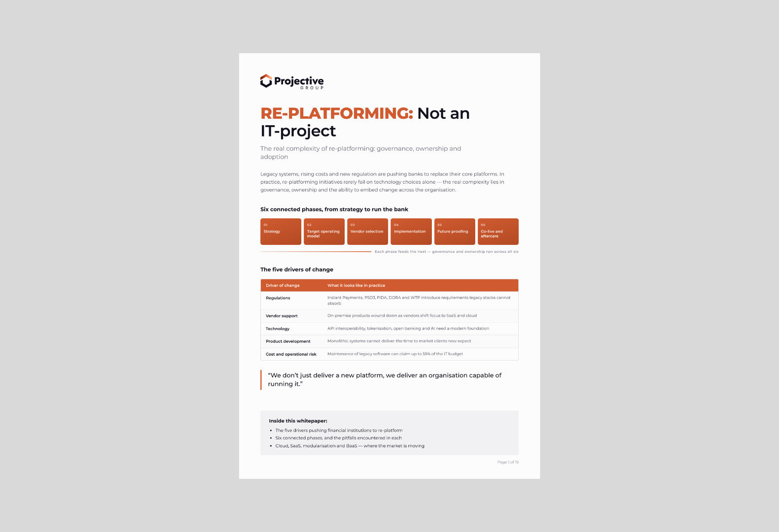 Whitepaper zur Umstellung der Kernbankensysteme auf eine neue Plattform (Mockup)