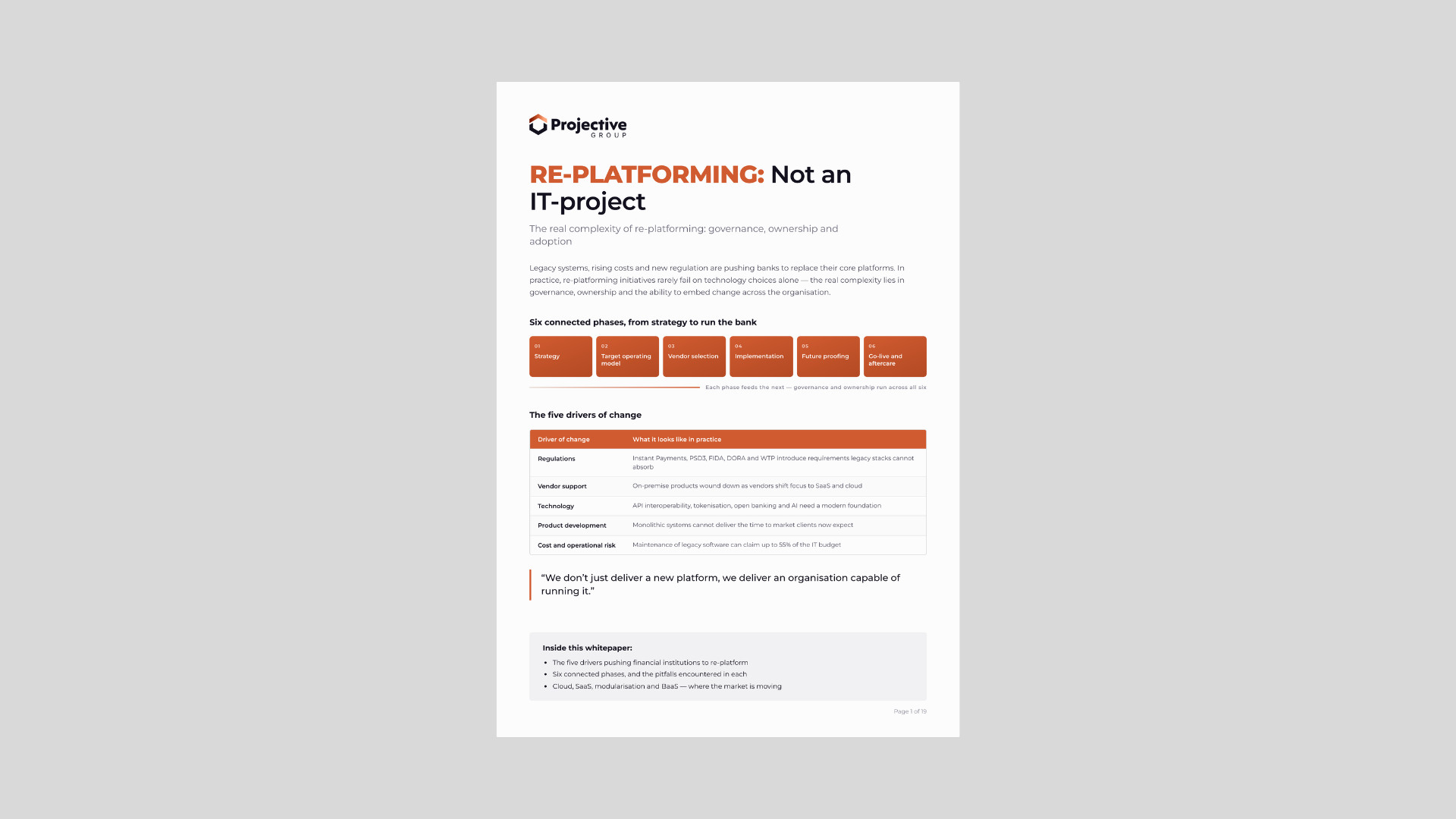 Whitepaper zur Umstellung der Kernbankensysteme auf eine neue Plattform (Mockup)